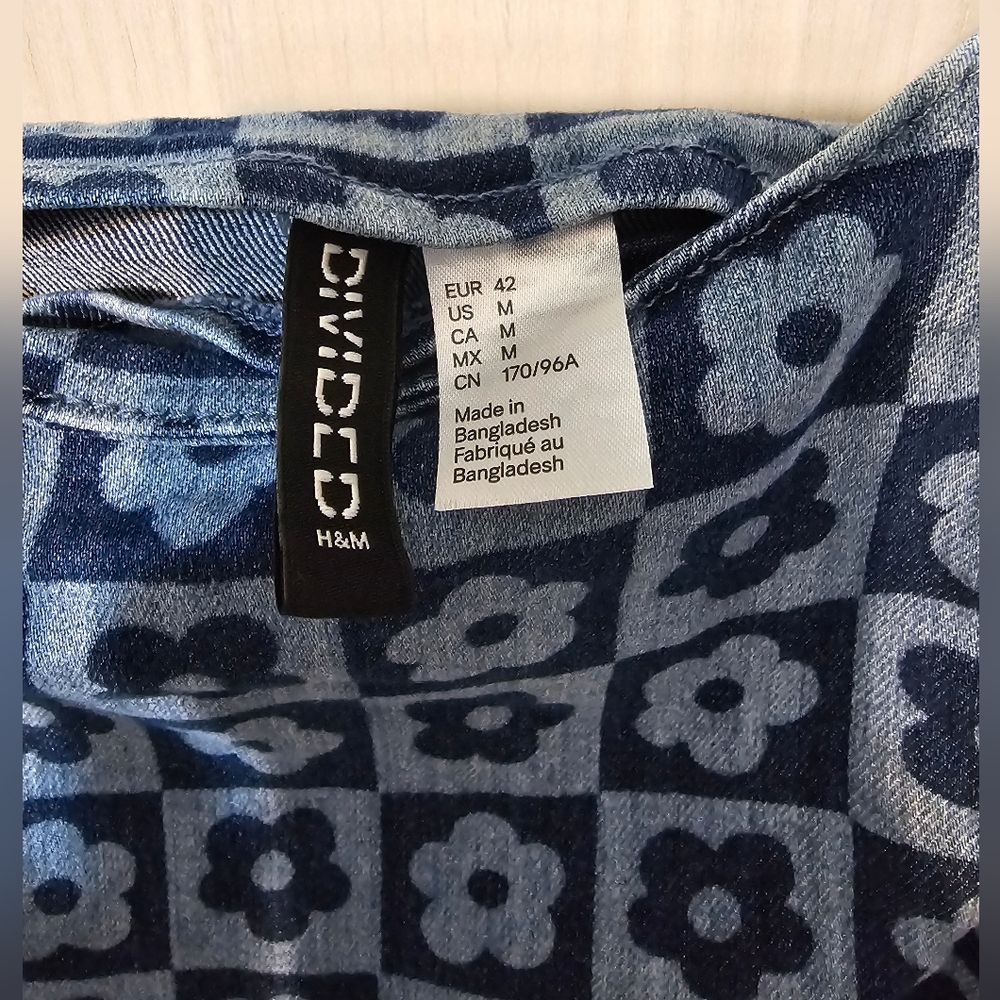 Blue Patterned Women's Dress - Picture 4 of 6
